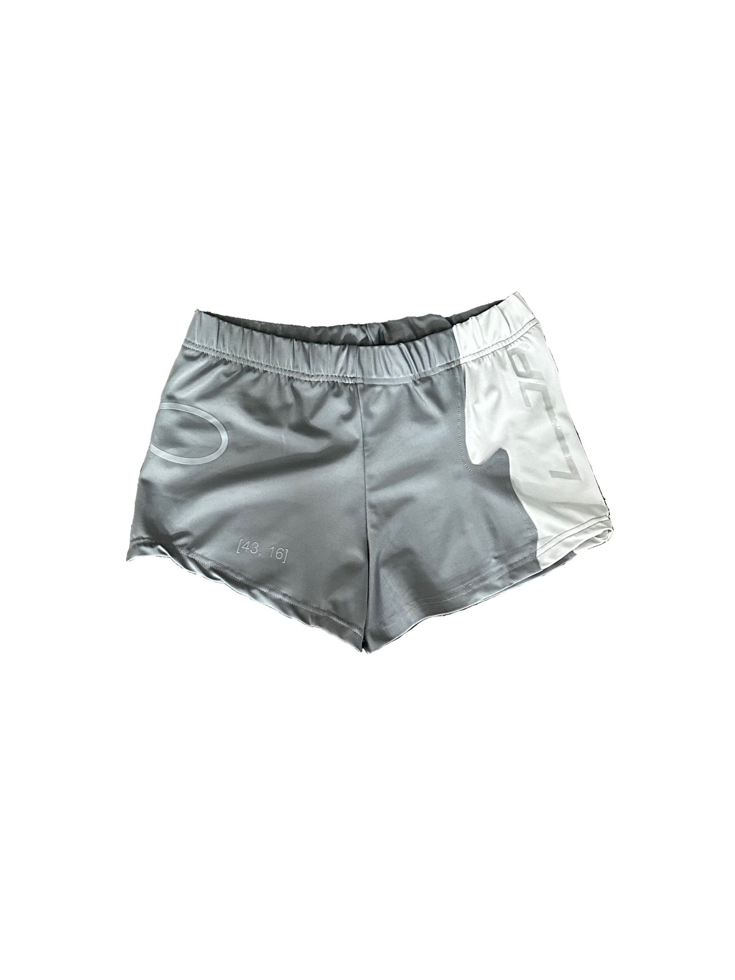 SPLIT BOOTY SHORTS [stone grey]